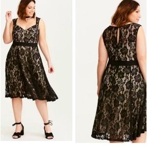 Torrid Black Lace Dress size 22